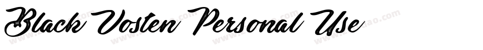 Black Vosten Personal Use字体转换